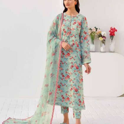 FARASHA – Unstitched Cotton Lawn 3 Piece