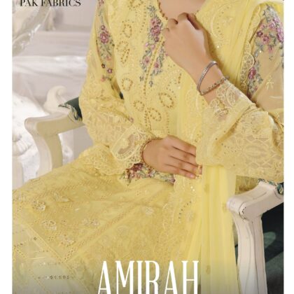 AMIRAH  Luxury Embroidered Chiffon Collection With  Exclusive Adda Takaai Chiffon  Volume-012